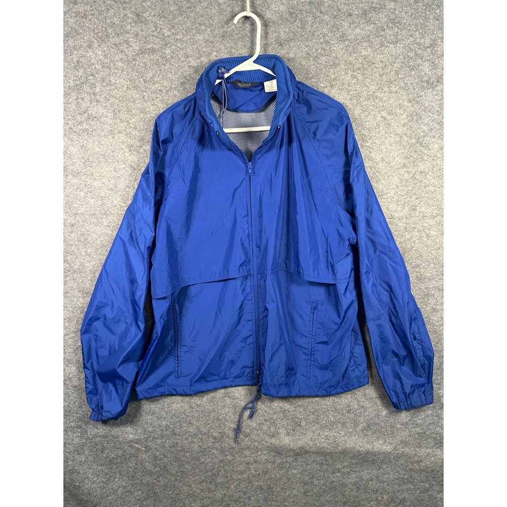 Woolrich Royal Blue Windbreaker Jacket Mens‎ XL Nylon Lightweight Full Zip